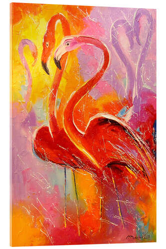 Acrylic print Flamingos