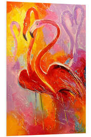 Foam board print Flamingos