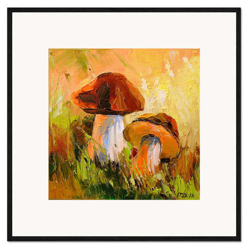 Impression artistique encadrée Cèpes