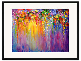 Gerahmter Kunstdruck Abstrakte Blumen