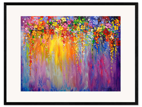 Innrammet kunsttrykk Abstract flowers