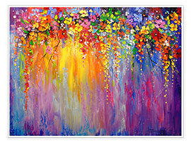 Wall print  Abstract flowers - Olha Darchuk