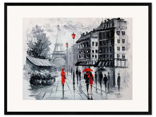 Framed art print The streets of Paris