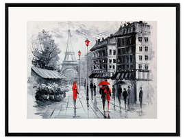 Framed art print The streets of Paris