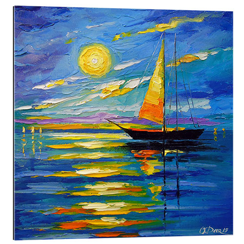 Gallery print Sailboat at sunset