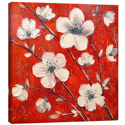 Canvas print Apple blossoms branches