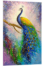 Foam board print Gorgeous peacock