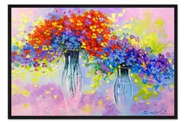 Gerahmter Kunstdruck Symphonie der Blumen