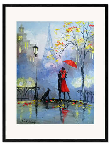 Framed art print Kiss in Paris
