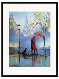 Framed art print Kiss in Paris