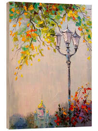 Tableau en bois Lampadaire solitaire