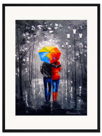 Gerahmter Kunstdruck Beleuchteter Spaziergang