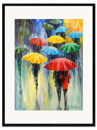 Framed art print Colourful, rainy days