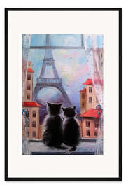 Gerahmter Kunstdruck Zusammen in Paris