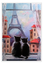 Wandbild  Zusammen in Paris - Olha Darchuk