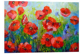 Foam board print Morning poppies