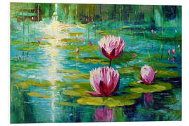 Foam board print Lilies in the pond