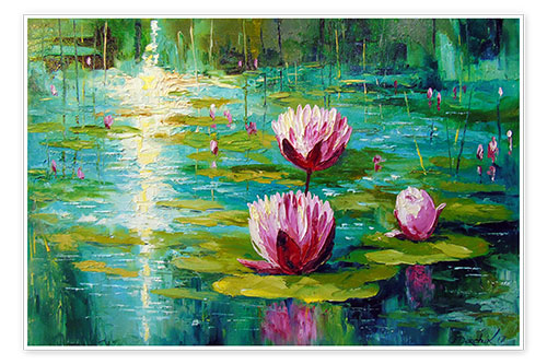Poster Lilies in the pond