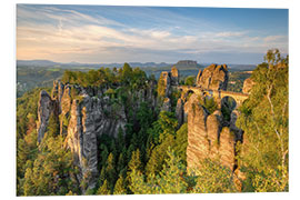 Foam board print Bastei bridge on a summer morning