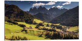 Gallery Print Bergidylle im Herbst - Villnöß in den Dolomiten