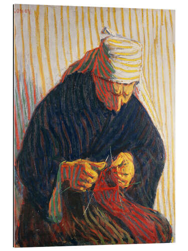 Galleritryck Breton Peasant Woman Knitting