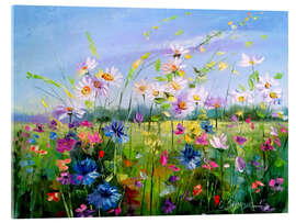 Akrylglastavla  Summer flowers - Olha Darchuk