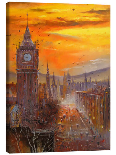 Tableau sur toile Le soir à Londres