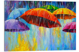 Galleriprint Dancing umbrellas in the rain