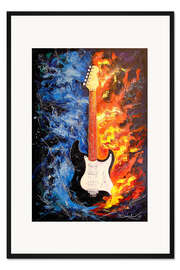 Gerahmter Kunstdruck Gitarre
