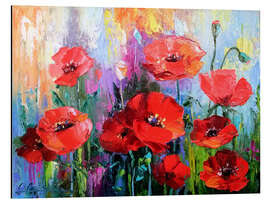 Magnettafel Mohn auf dem Feld