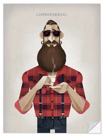 Selvklebende plakat Lumbersexual