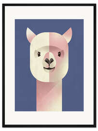 Gerahmter Kunstdruck Alpaka