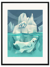 Gerahmter Kunstdruck Eisbären