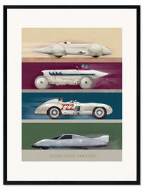 Ingelijste kunstdruk Record Cars