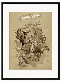 Gerahmter Kunstdruck Safari Njema II