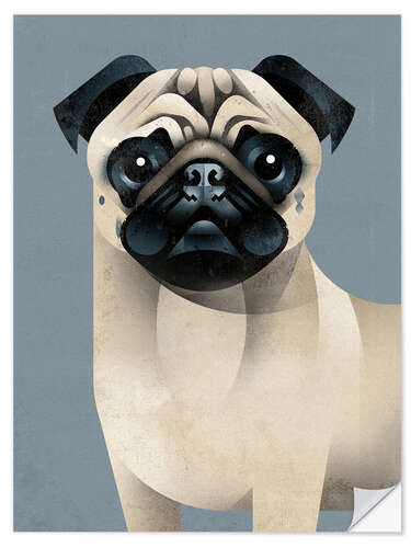 Wall sticker Pug