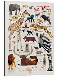 Magnettafel Afrikas Tierwelt (Englisch)