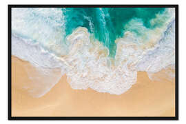Gerahmter Kunstdruck Strand und Wellen, Bali