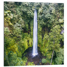 Aluminiumsbilde Tropical waterfall, Bali