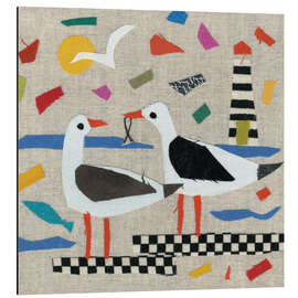 Magnettafel Möwen am Strand