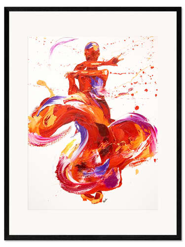 Kunsttryk i ramme Flamenco