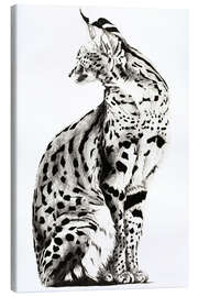 Canvas print Looking back Serval