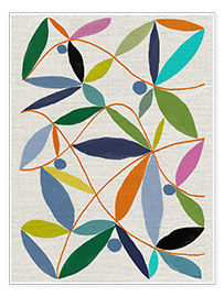 Wall print  Leaves arrangement - Jenny Frean