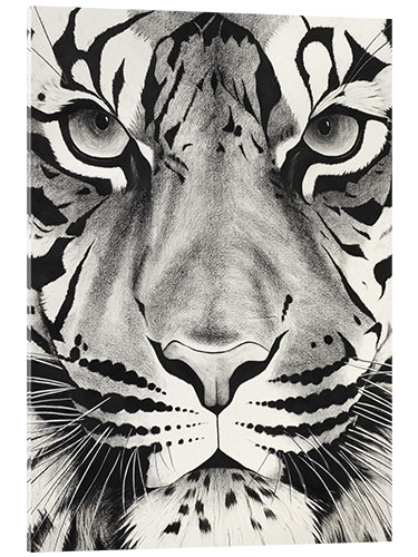 Acrylic print Tiger face