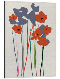 Aluminium print Poppies