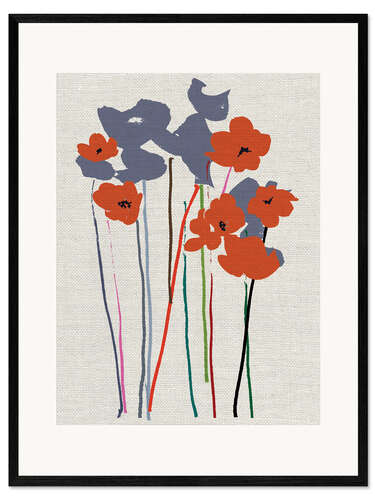 Framed art print Poppies