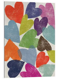 Gallery print Colorful hearts