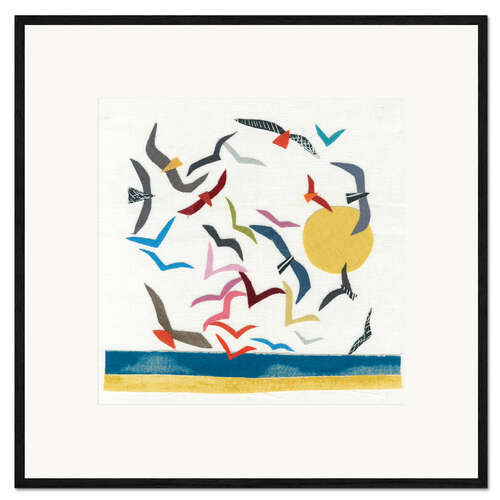 Impression artistique encadrée Nuée d'oiseaux