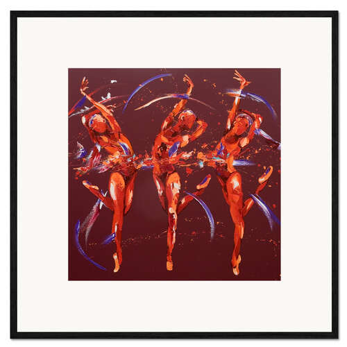 Ingelijste kunstdruk Dance enthusiastically