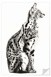 Wall sticker Serval